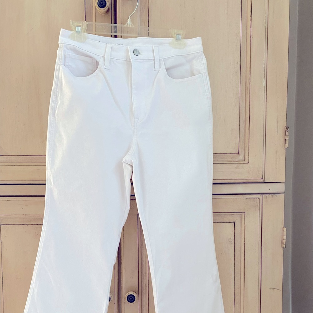Talbots high rise flare white jeans 8P